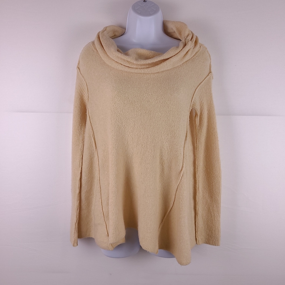 Free People Cowl Neck Peach Sweater Size XS